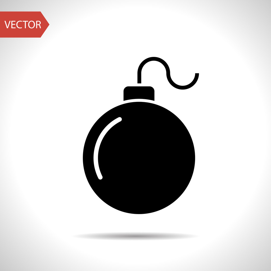 bomba egyszerű vektorgrafikus ikon - Vektor, kép