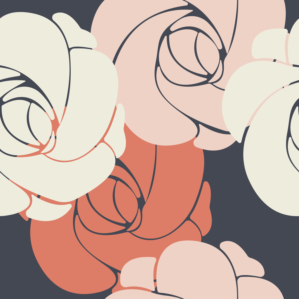 バラの花のシームレスなパターン - ベクター画像