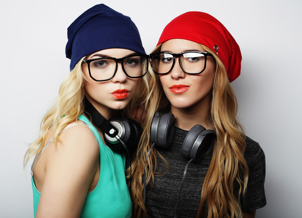 dva nejlepší přátelé hipster dívky - Fotografie, Obrázek