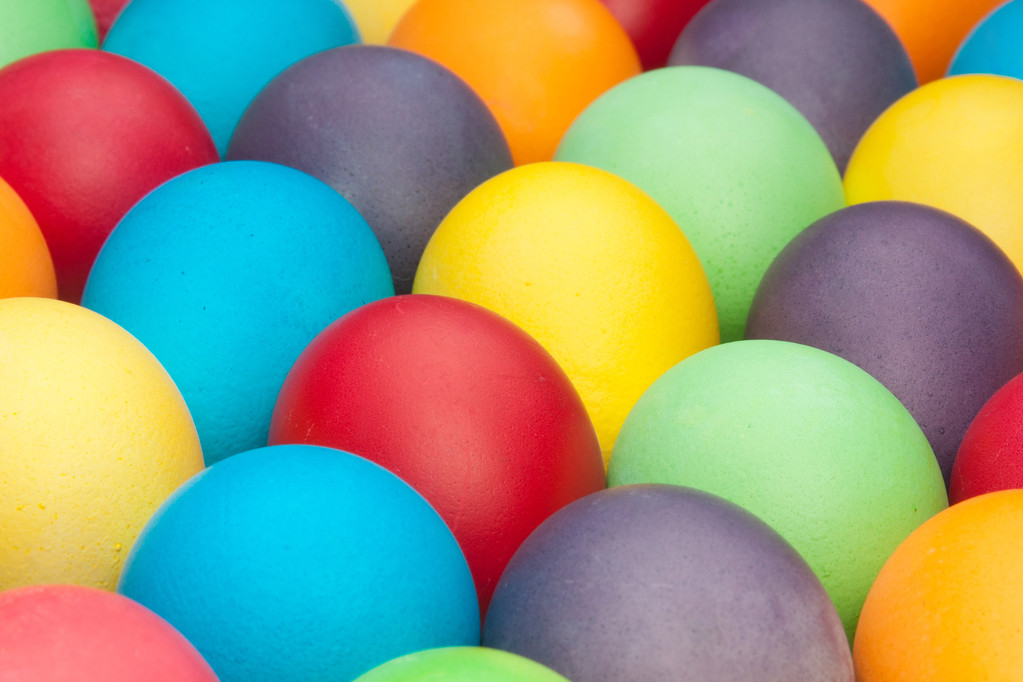 πολλά πολύχρωμα αυγά, Πάσχα - Φωτογραφία, εικόνα