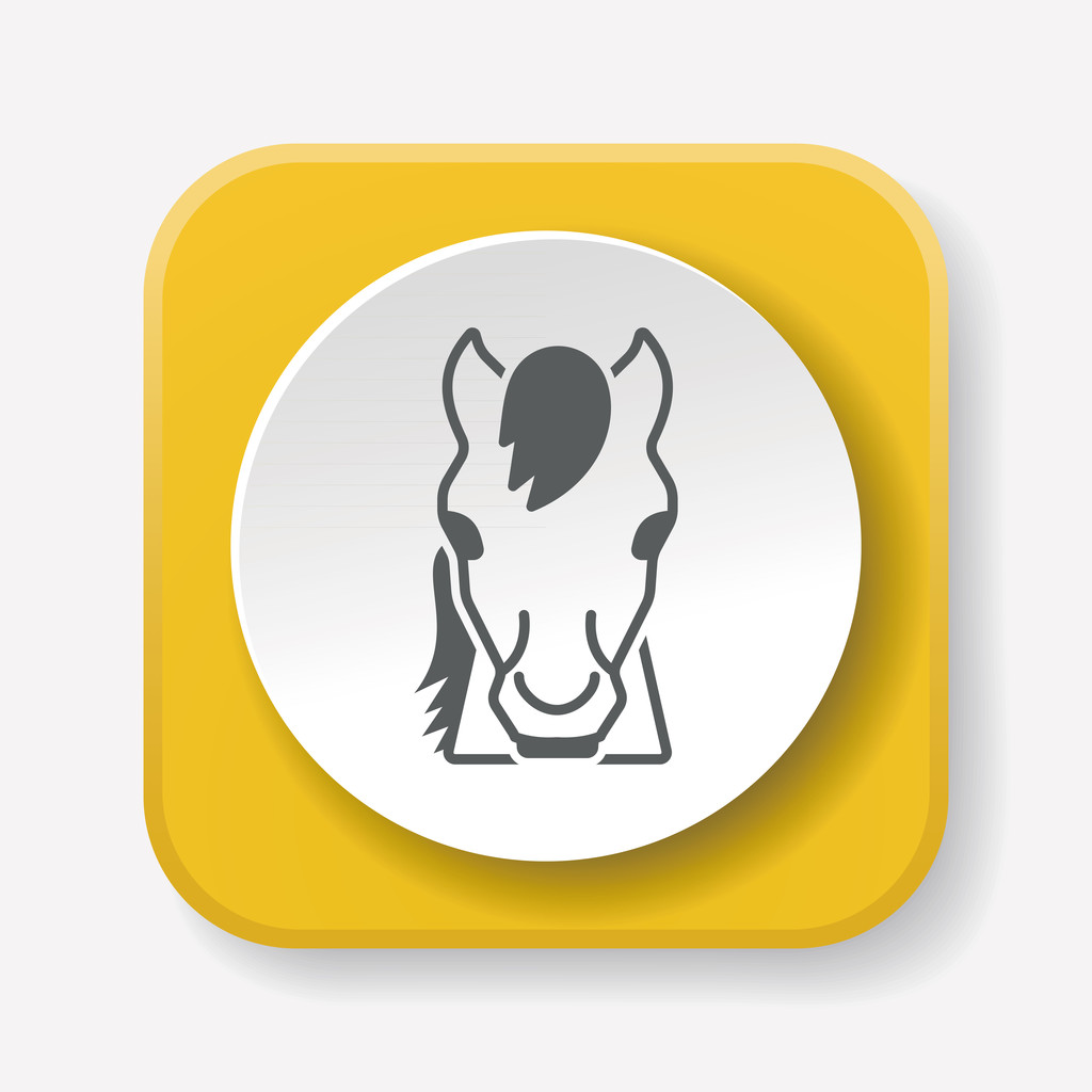 動物の馬アイコン ベクトル図のベクトル図 - ベクター画像