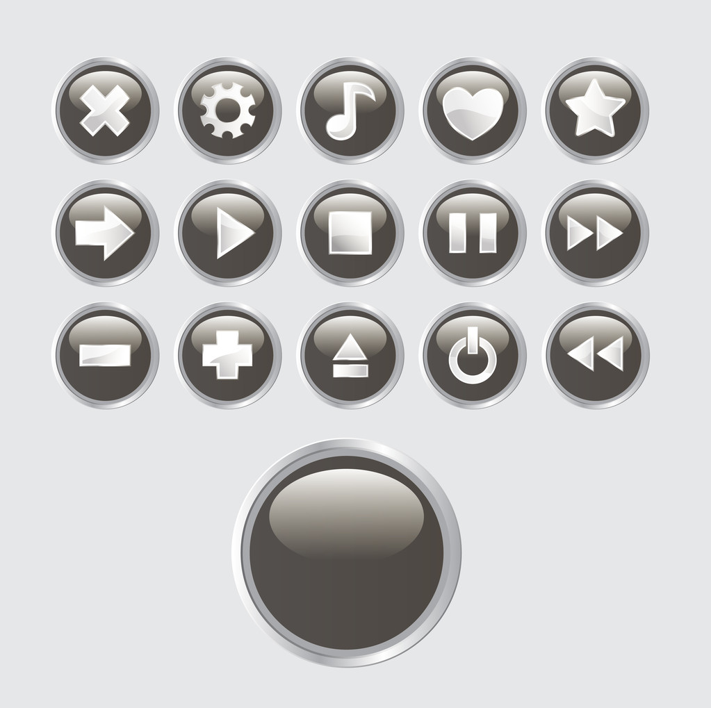 Buttons set - Vector, Image