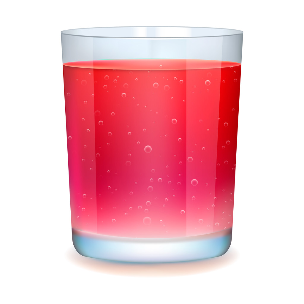 Rode realistische cocktail - Vector, afbeelding