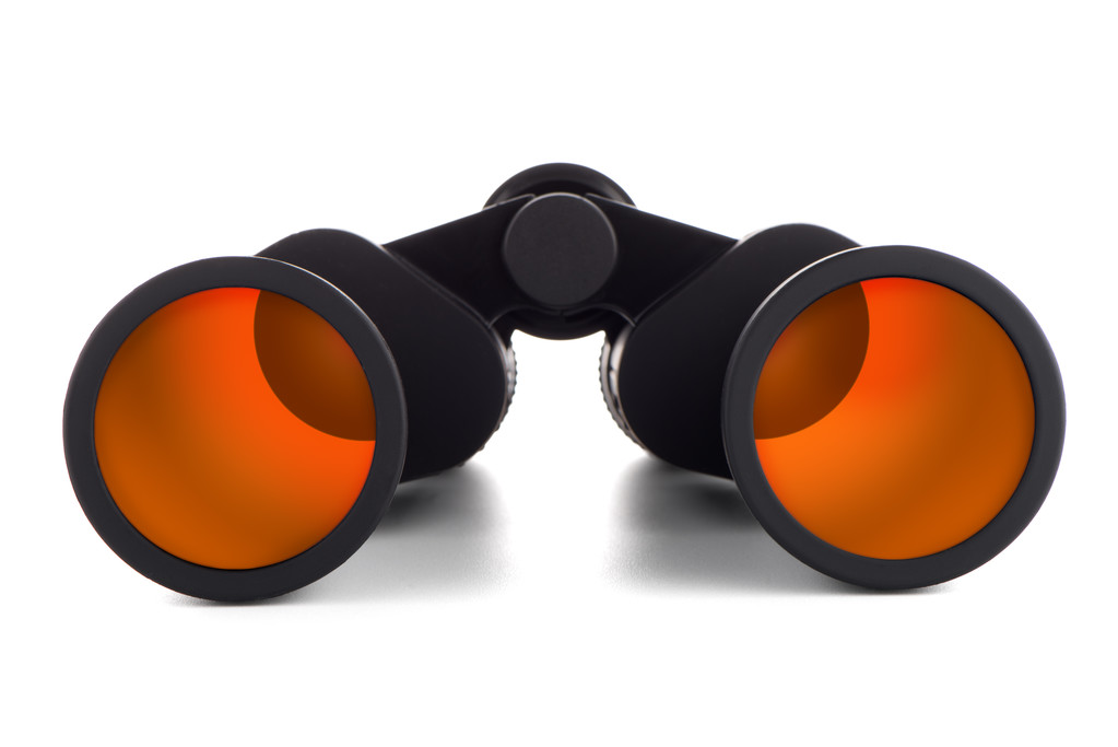 Black binoculars isolated - Photo, Image
