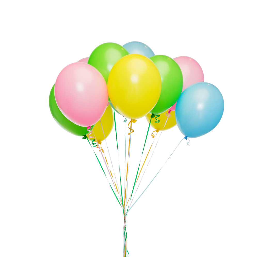 bunch of inflated helium balloons - Zdjęcie, obraz
