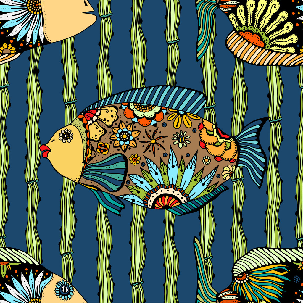 fondo de peces abstractos
 - Vector, imagen