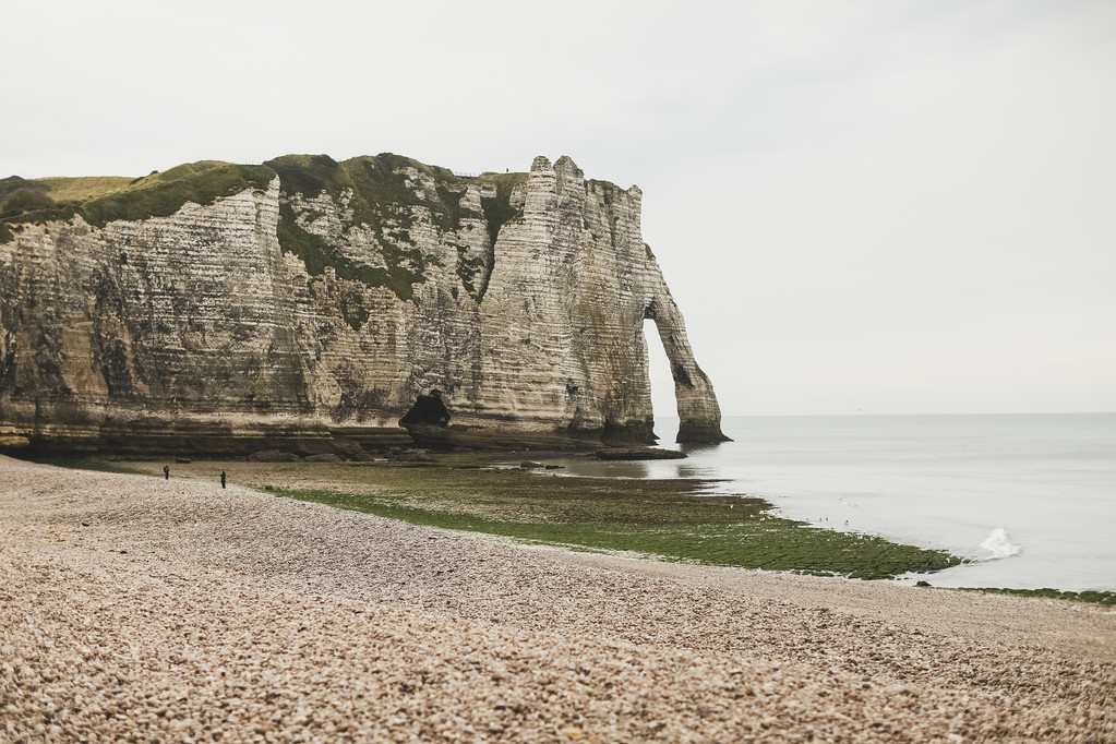 Klippe von falaise d 'amont bei etretat, Normandie, Frankreich - Foto, Bild