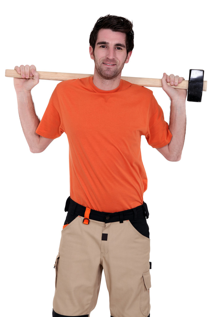 Craftsman holding a hammer - Photo, Image