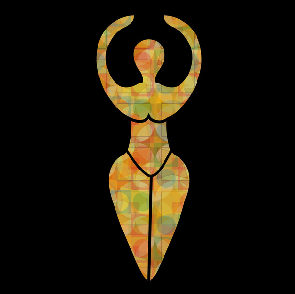 Symbolem bogini Wiccan - Wektor, obraz