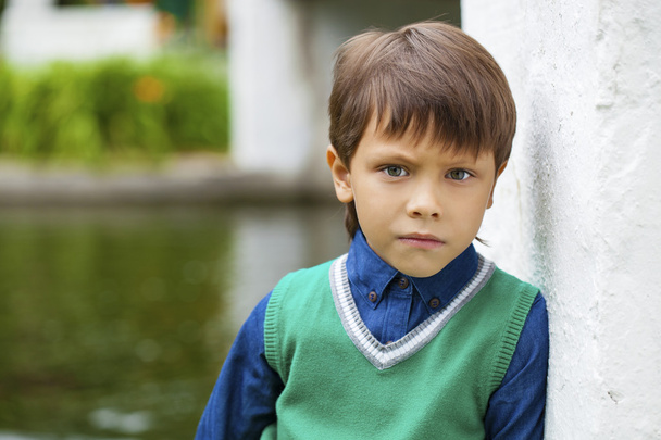 Fashionable little boy outdoor at the nice summer day - Valokuva, kuva
