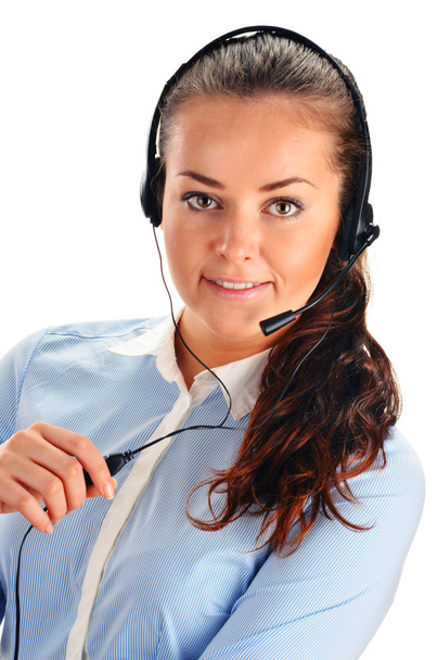 Call center operator. Customer support. Help desk.  - Фото, изображение