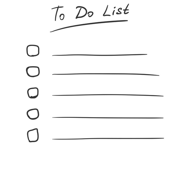 Sketch To Do List - Vetor, Imagem