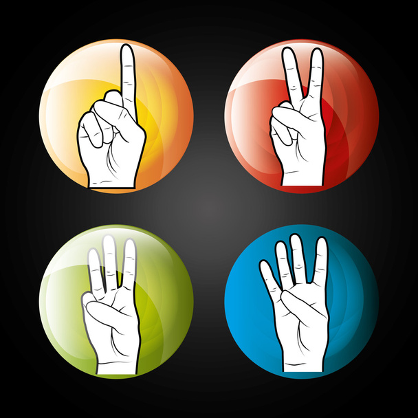 手話言語の設計 - ベクター画像