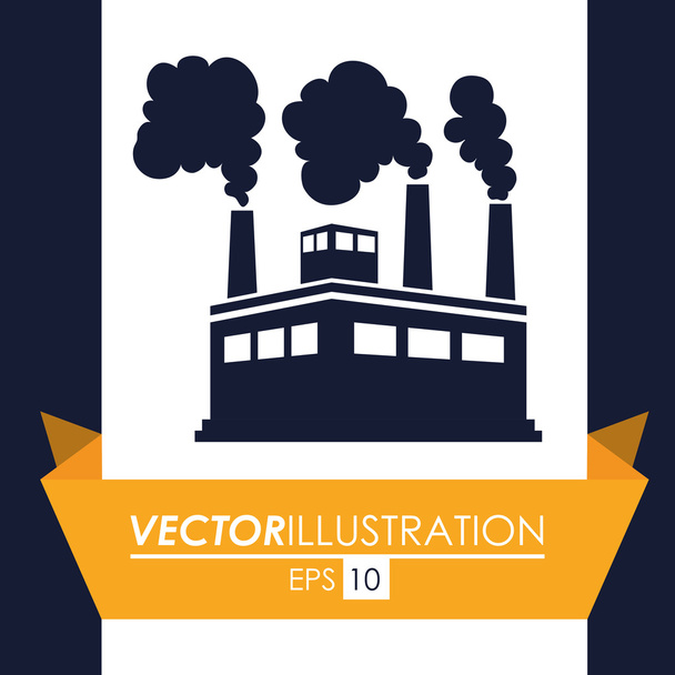 Fabrieks- of industrie ontwerp - Vector, afbeelding