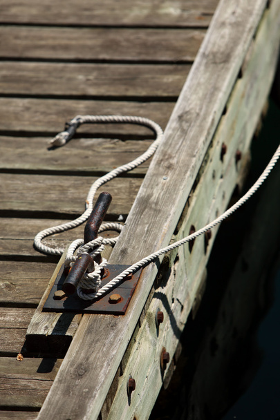 Egy kis kikötőbak kötél - Fotó, kép