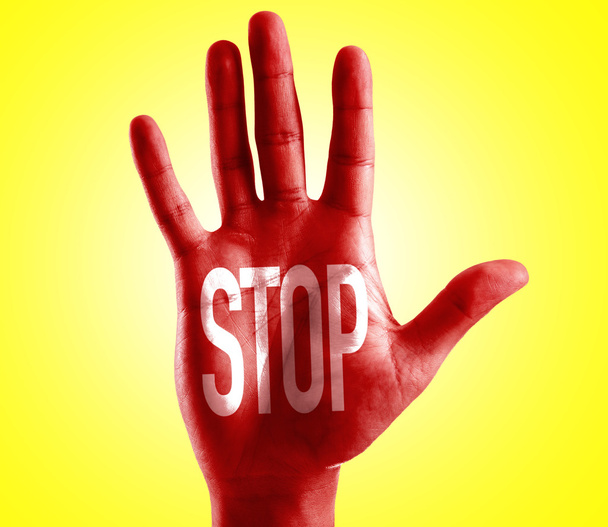 STOP written on hand - Photo, Image