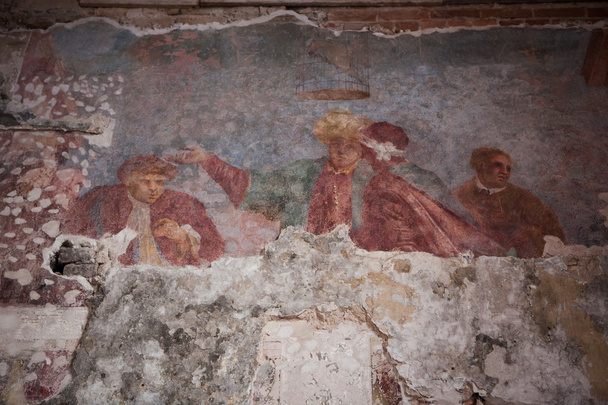 リトアニア、ヴィリニュスの sapieha が運営宮殿のフレスコ画 - 写真・画像