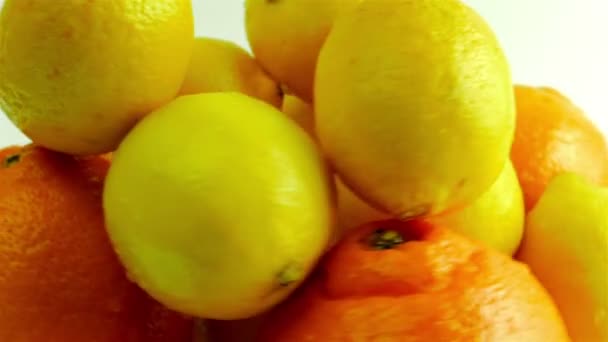 Citrus Rotating Against White Background - Video, Çekim