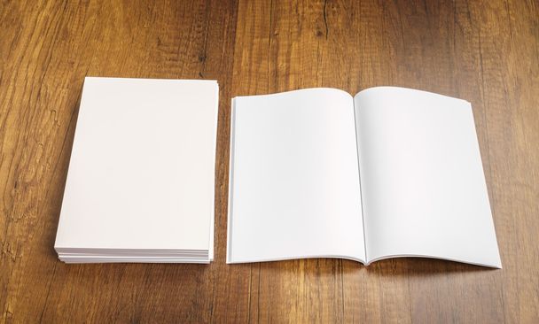 empty and white Booklets - 写真・画像