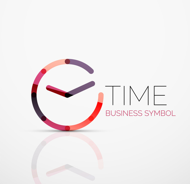 Διάνυσμα λογότυπο αφηρημένη ιδέα, χρόνο έννοια ή ρολόι επαγγελματική εικονίδιο. Πρότυπο σχεδίασης δημιουργική λογότυπο - Διάνυσμα, εικόνα