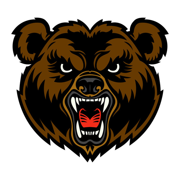 Bear Angry Face vector illustration - Vector, Image