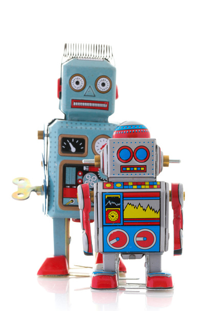 Retro Tin Clockwork Robots - Photo, Image