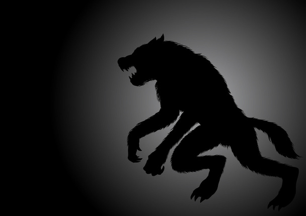 暗闇の中に潜んでいる狼 - ベクター画像