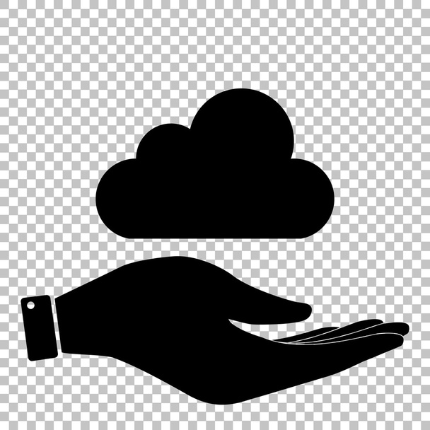 Cloud sign. Save or protect symbol - Vector, Image