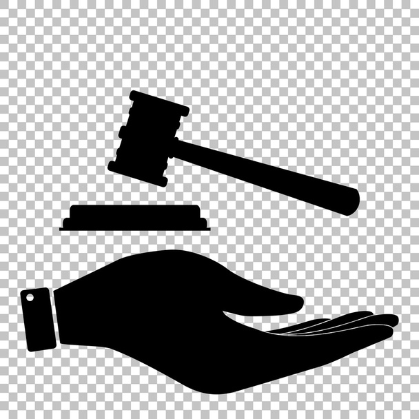 Señal de martillo de justicia
 - Vector, Imagen
