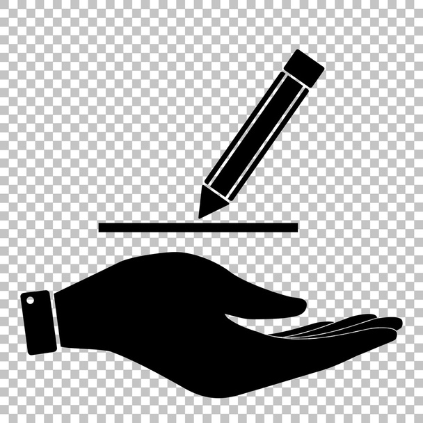 Icon on hand - Vector, Image