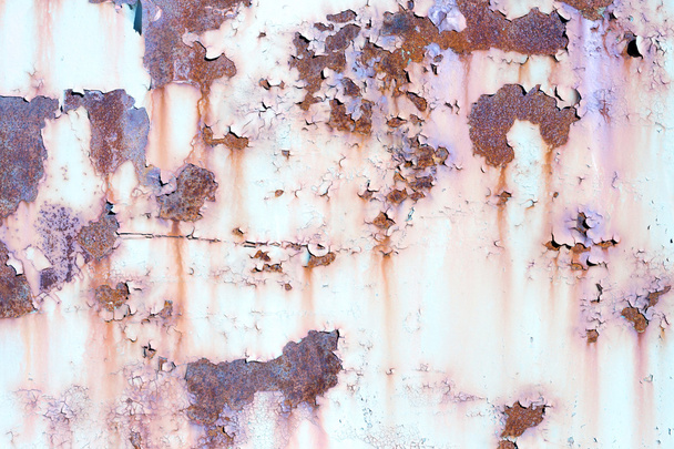 Old painted metal texture with traces of rust. - Photo, Image
