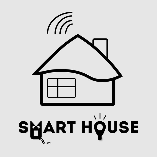 Ilustracja technologii SmartHouse - Wektor, obraz