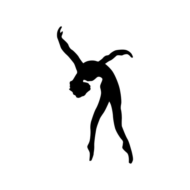 Ballerina silhouette black - Vettoriali, immagini