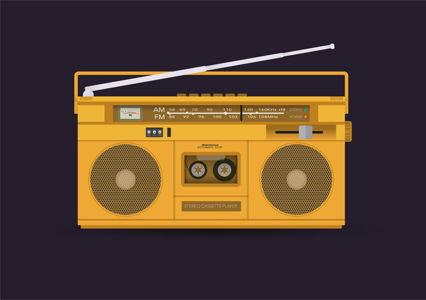 Magnetic cassette player - Vector, Image