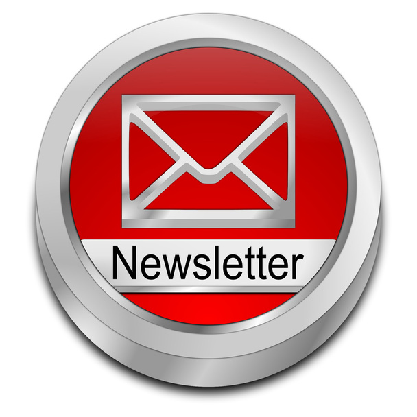red Newsletter Button - Photo, Image