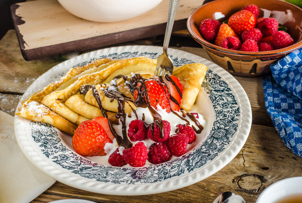 Pancakes with berries - Fotografie, Obrázek