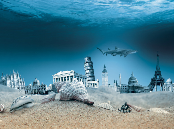 Landmarks underwater - Photo, Image