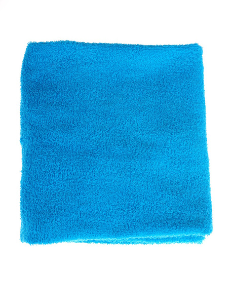 blue towel on a white background - Fotó, kép