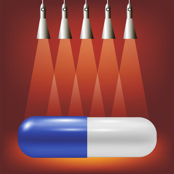 Single Blue Pill - Vector, Image