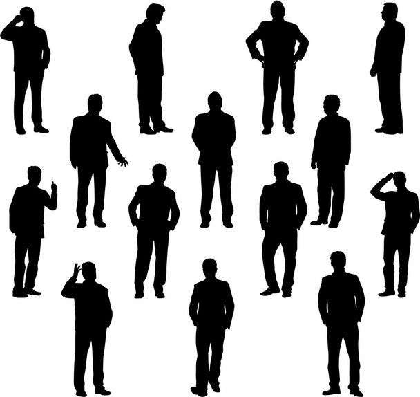 Business people. Silhouettes conceptual. - Vector, Image
