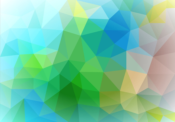 background polygon from triangles different colors with light co - Vector, Image