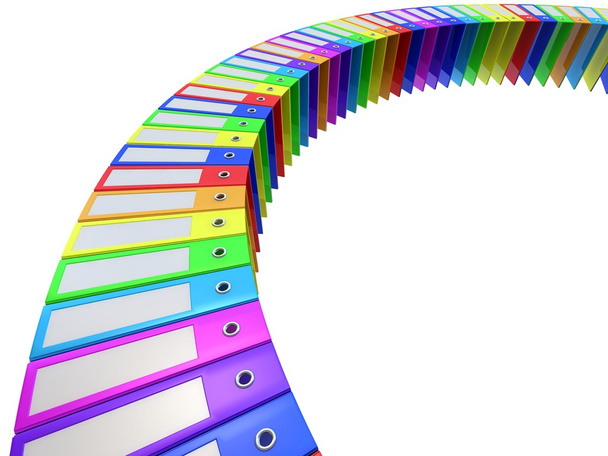 3D rainbow office folders - Фото, зображення
