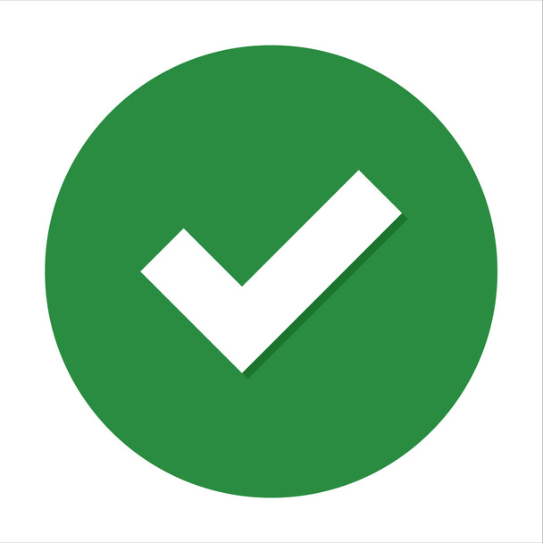 Marca de verificación de icono plano
 - Vector, Imagen