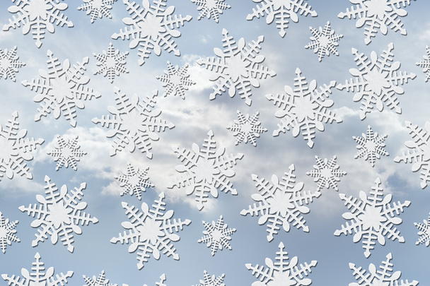 Valkoinen lumihiutale kuvio Toista tausta
 - Valokuva, kuva