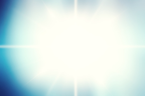 Abstract white rays over blue sky background. - Photo, Image