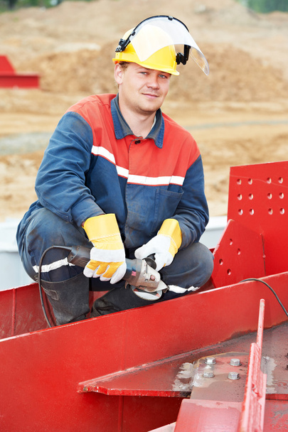 Obrero constructor en obra
 - Foto, Imagen