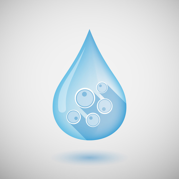 Icono de gota de agua de sombra larga con ovocitos
 - Vector, imagen