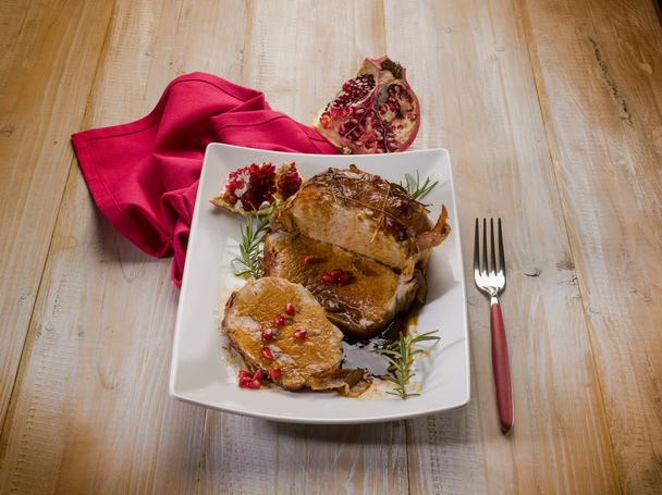 meat roasted with pomegranate - Photo, Image