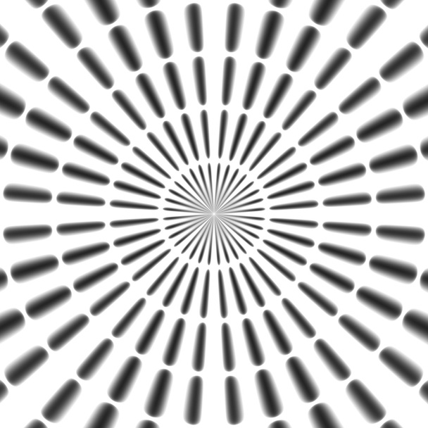 Τακτική μαύρο και άσπρο ακτινικές ακτίνες μοτίβο έκανε άνευ ραφής - Φωτογραφία, εικόνα