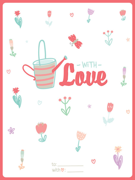 Valentines day lovely card - Vector, imagen